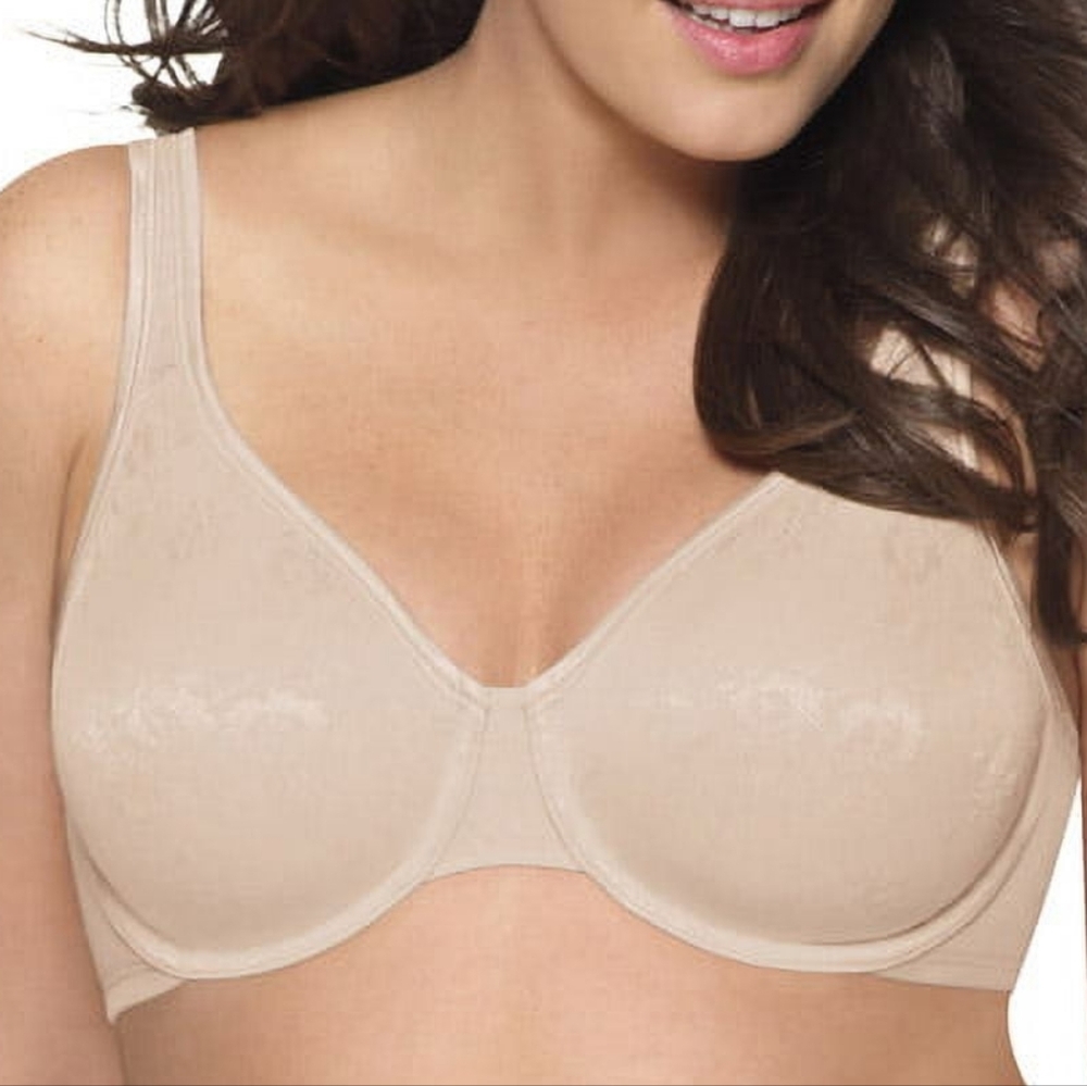NWT Playtex 7536 Full Figure Support Seamless Cotton Jacquard Underwire Bra, 42D